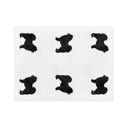 Samoyed Silhouette Velveteen Microfiber Blanket