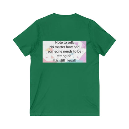 Note To Self Unisex Short Sleeve V-Neck Tee