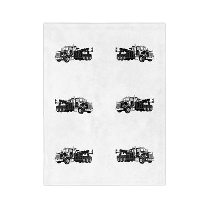 Heavy Tow Truck Velveteen Microfiber Blanket