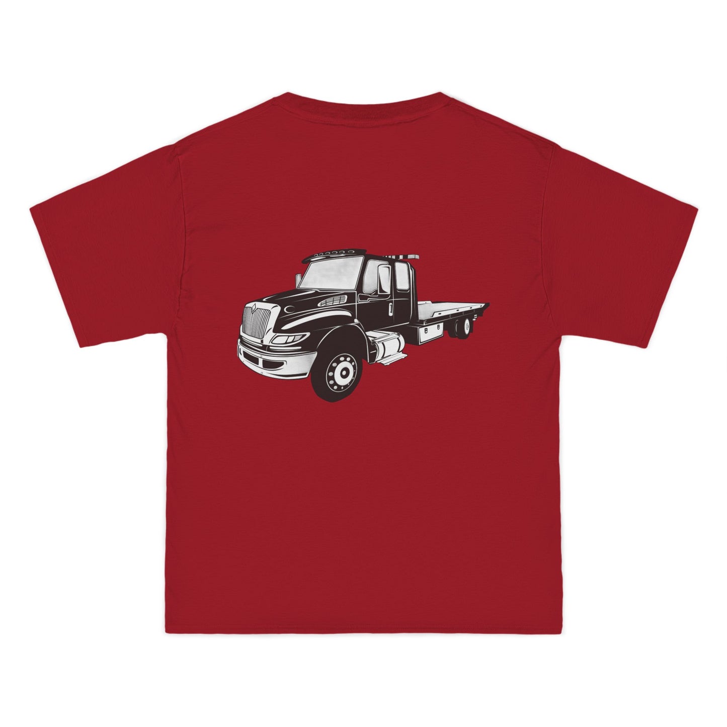 Flatbed Tow Truck Men's Short-Sleeve Crewneck Tee