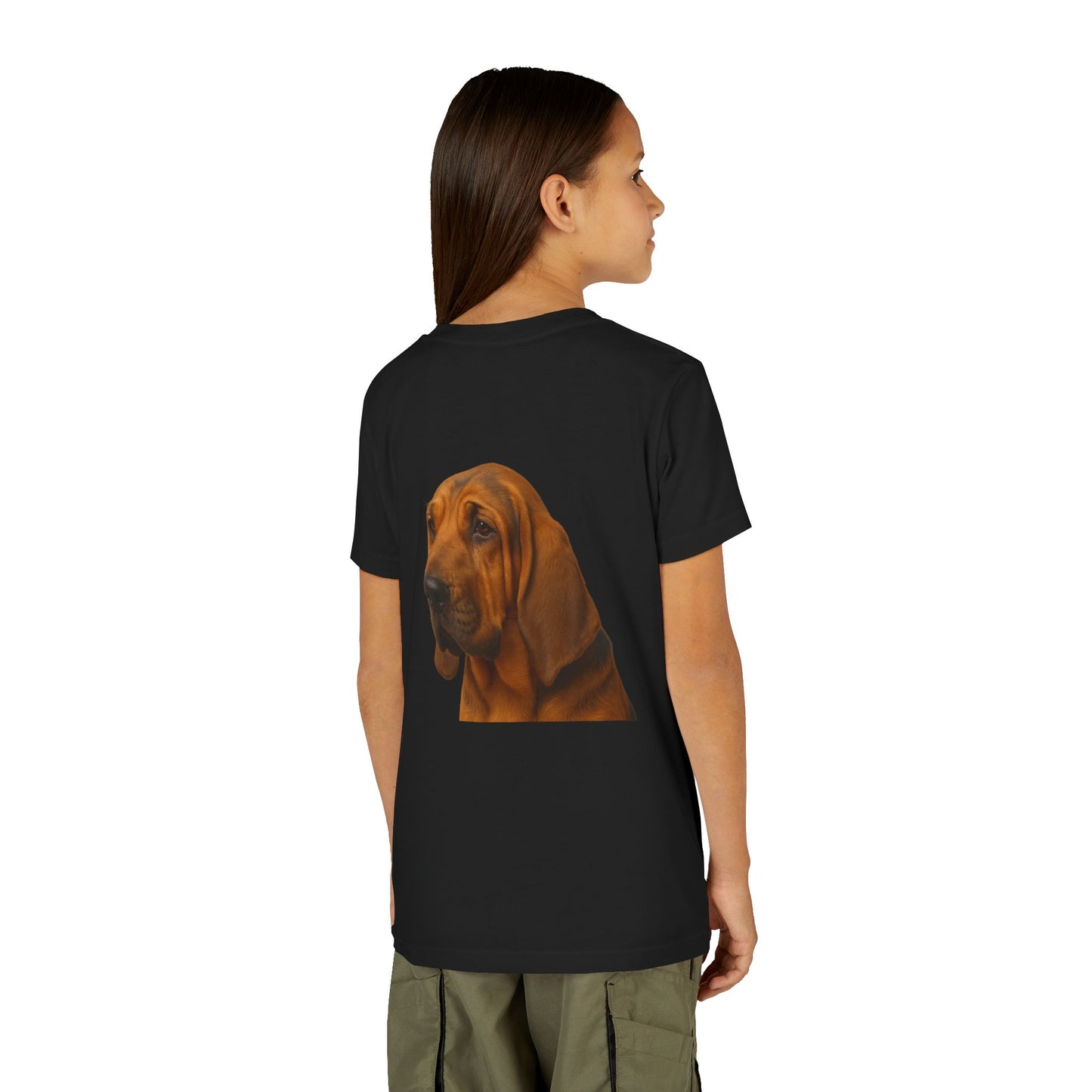 Bloodhound Head Youth Unisex Short Sleeve Crewneck Tee