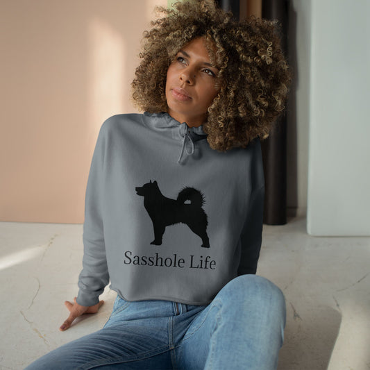 Sasshole Life Women's Crop Hoodie