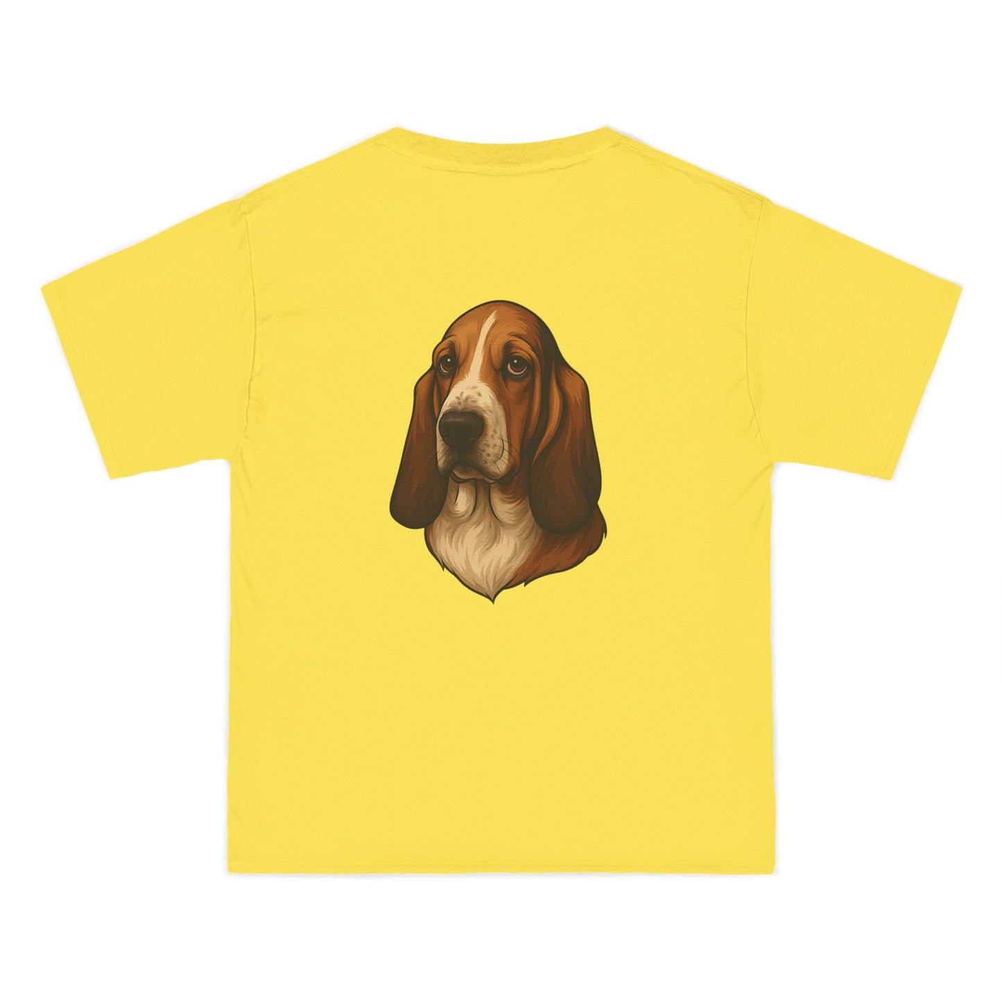 Basset Hound Head Men's Short-Sleeve Crewneck Tee