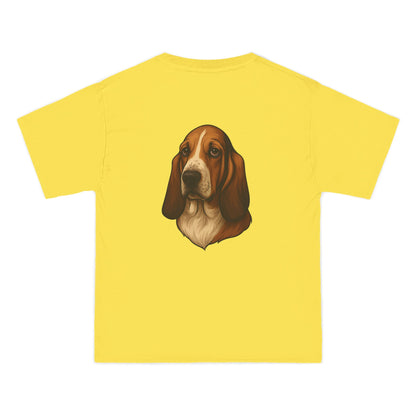 Basset Hound Head Men's Short-Sleeve Crewneck Tee