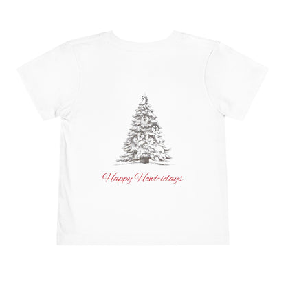 Happy Howl-idays Toddler Unisex Short Sleeve Crewneck Tee
