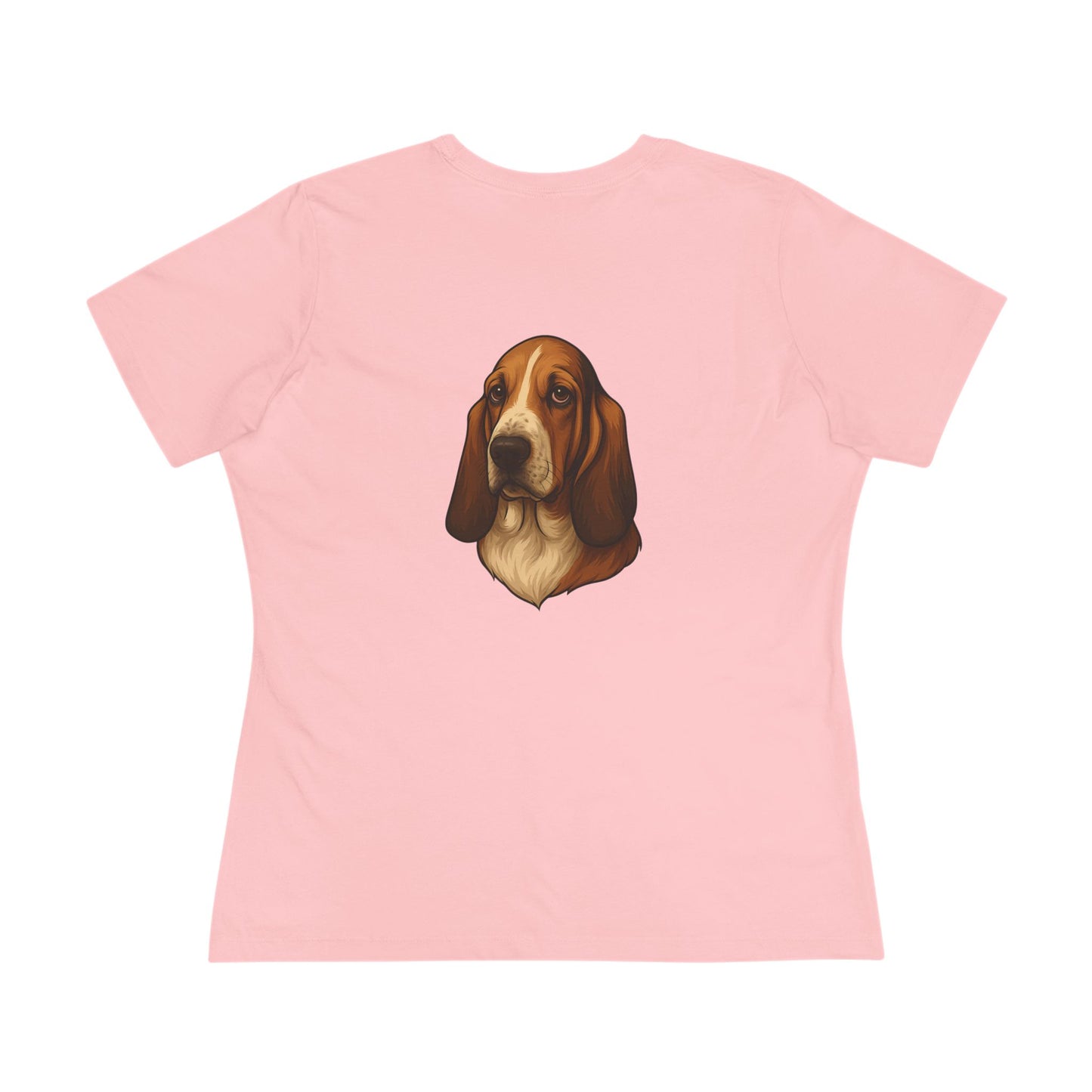 Basset Hound Head Women's Short Sleeve Crewneck Tee
