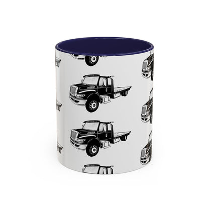 Flatbed Tow Truck 2-Tone Coffee Mug