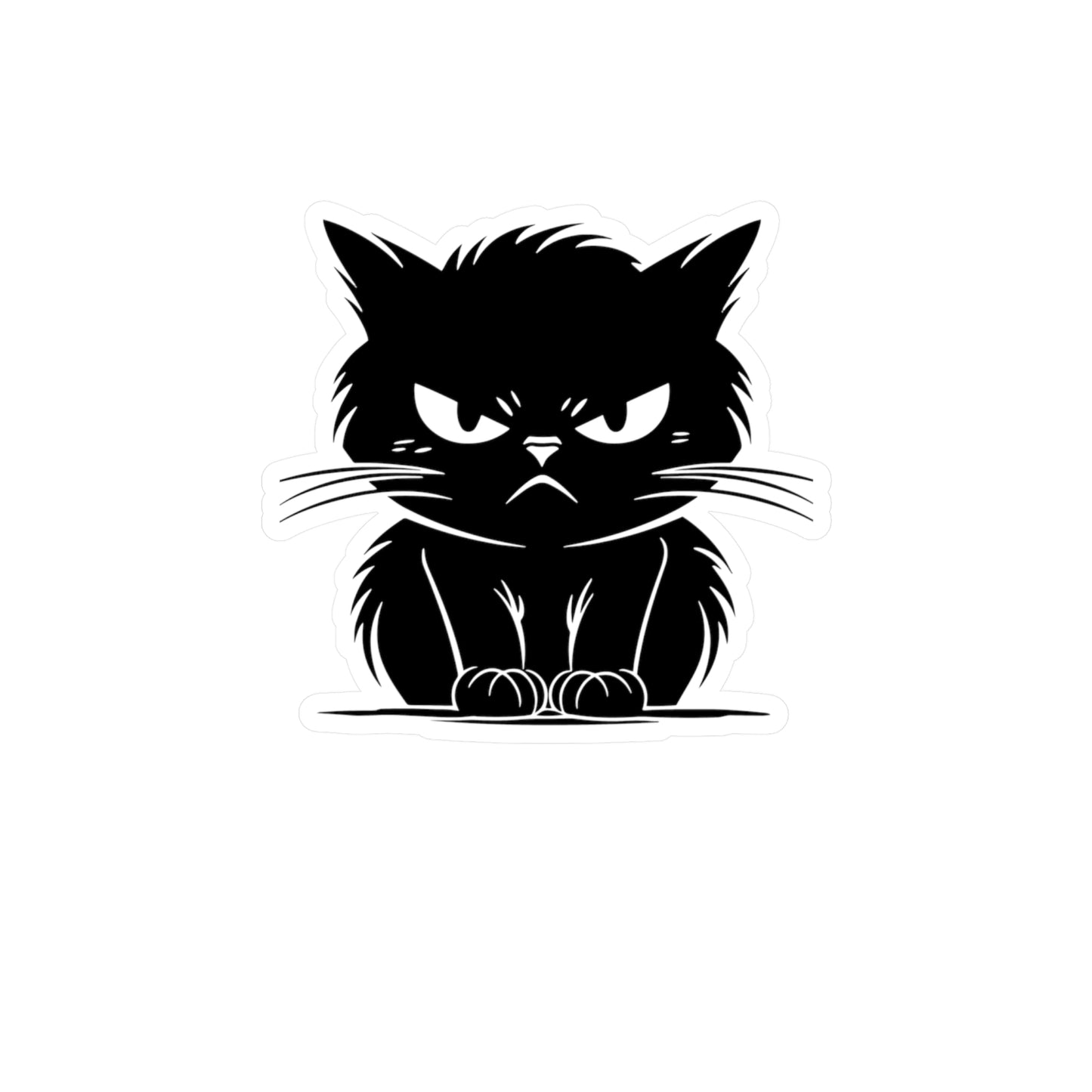 Angry Cat Vinyl Decal