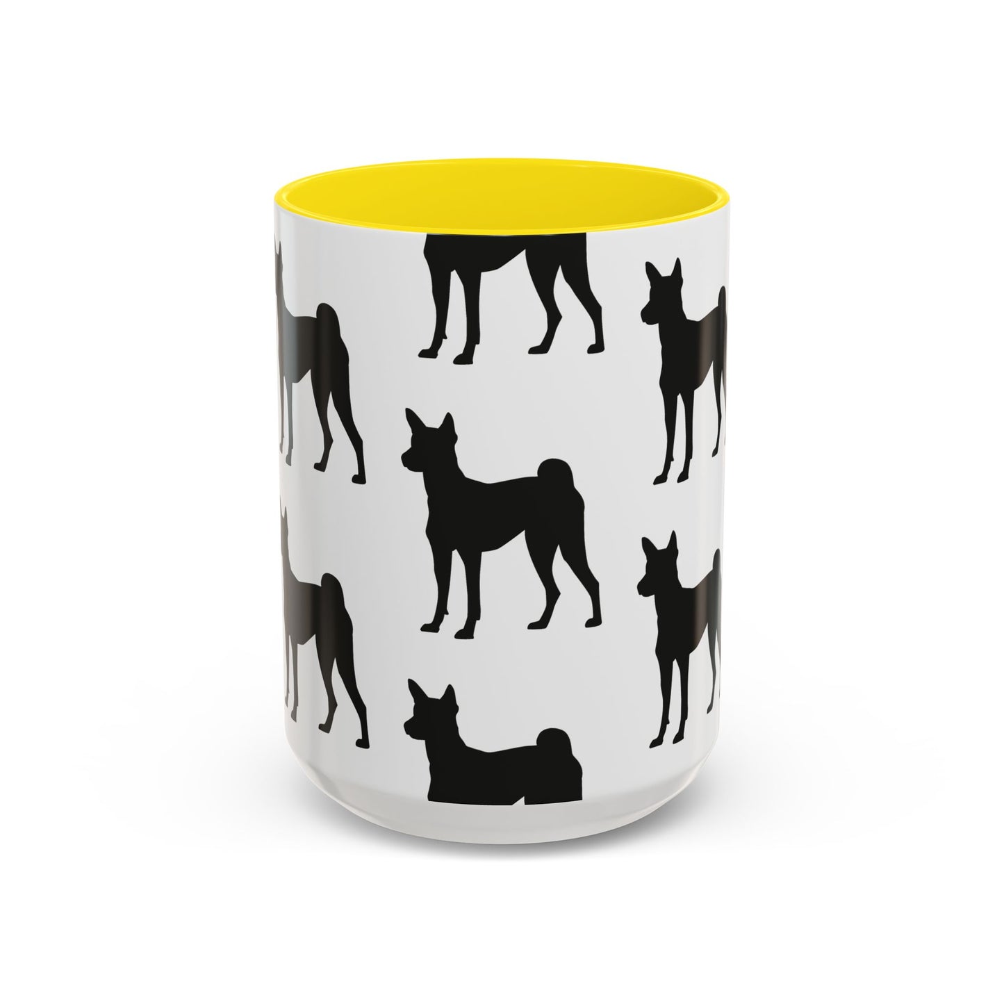 Basenji Silhouette 2-Tone Coffee Mug