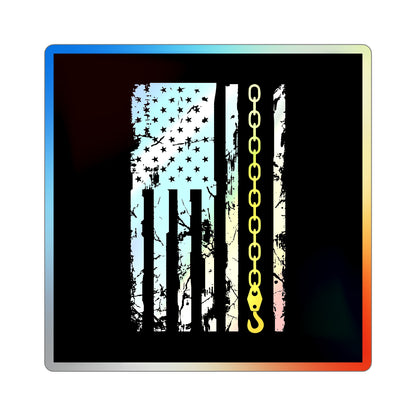 Thin Yellow Line Holographic Sticker