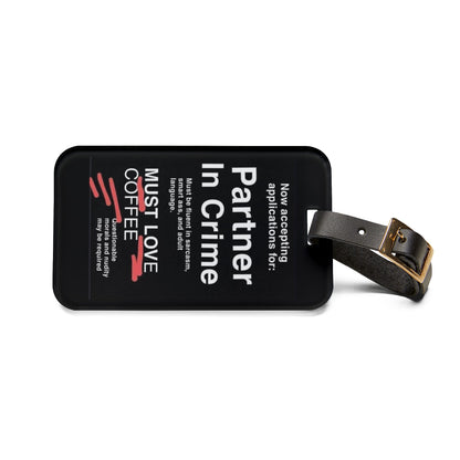 Partner In Crime Leather Strap Luggage Tag