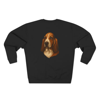 Basset Hound Head Unisex Crewneck Sweatshirt