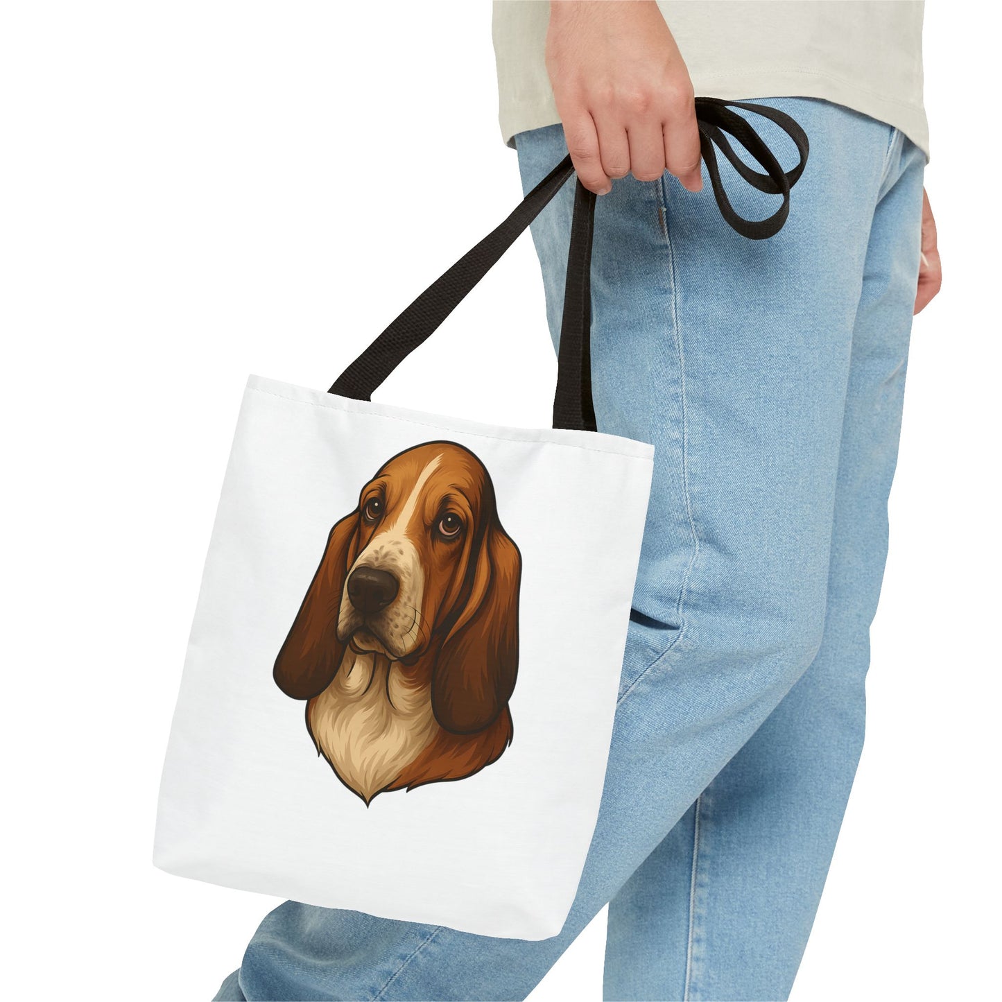 Basset Hound Head Tote Bag