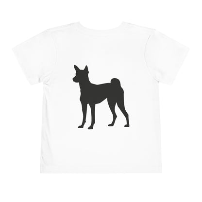 Basenji Silhouette Toddler Unisex Short Sleeve Crewneck Tee