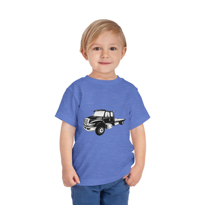 Flatbed Tow Truck Toddler Unisex Short Sleeve Crewneck Tee