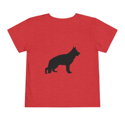 German Shepherd Silhouette Toddler Unisex Short Sleeve Crewneck Tee