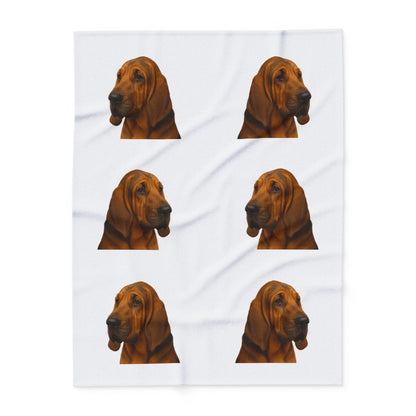 Bloodhound Head Arctic Fleece Blanket