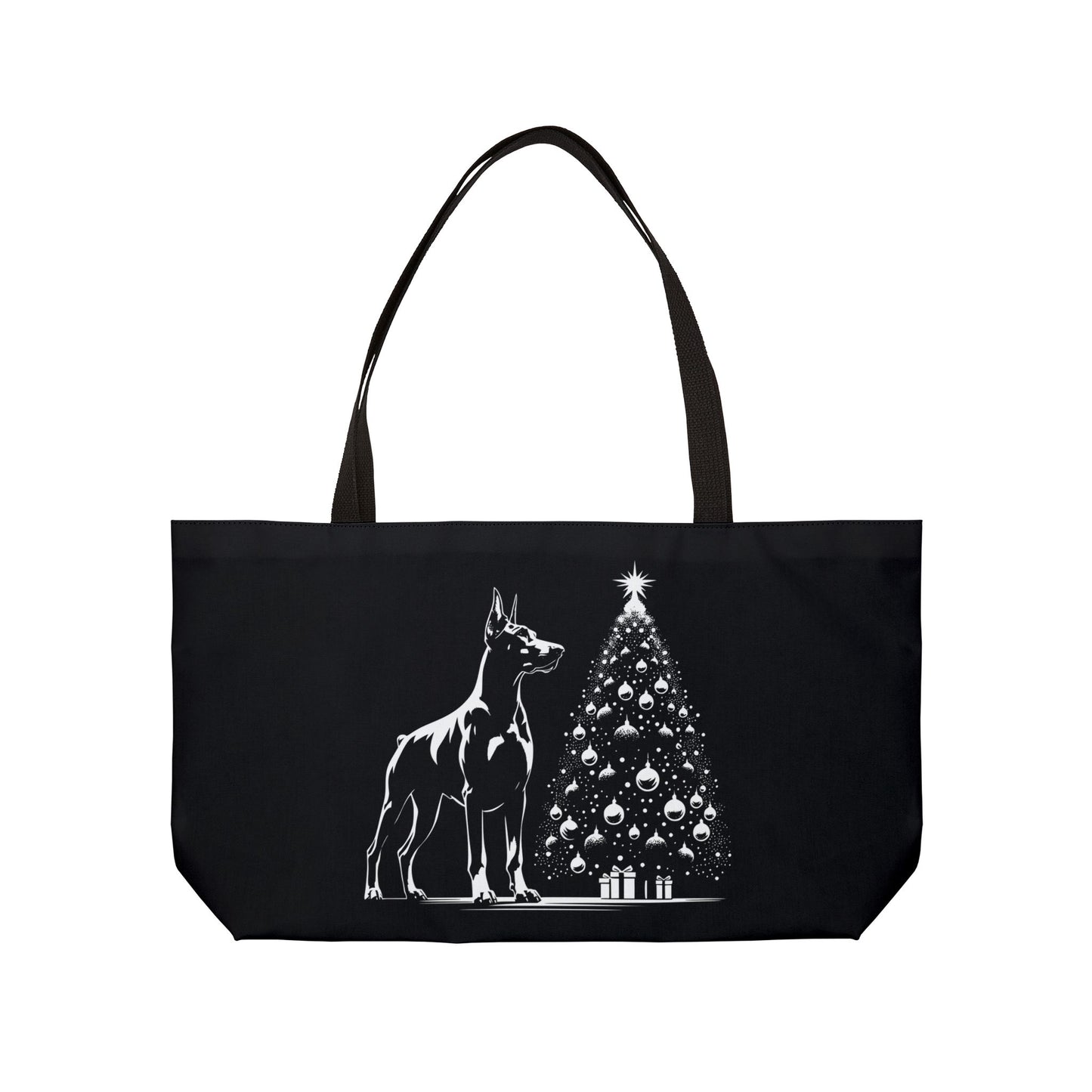 Doberman Christmas Tree Weekender Tote Bag