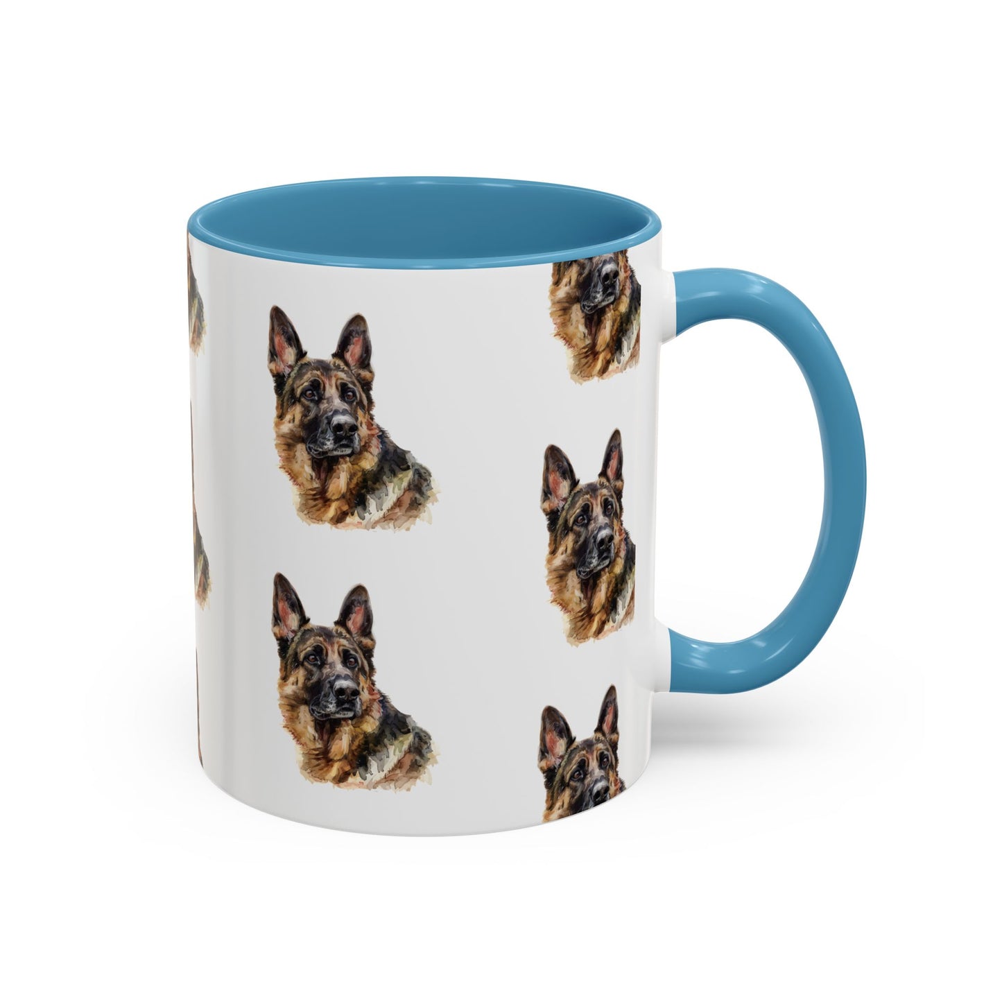 German Shepherd Head 2-Tone Coffee Mug