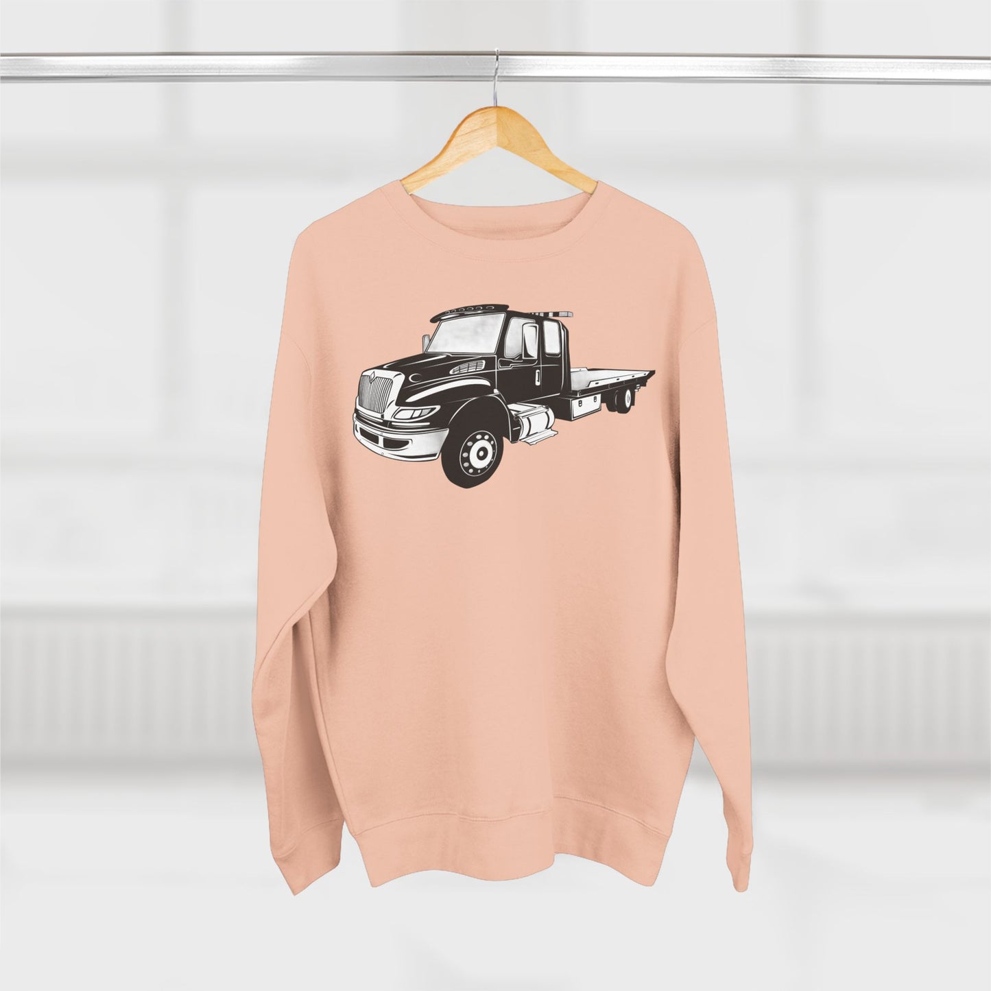 Flatbed Tow Truck Unisex Crewneck Sweatshirt