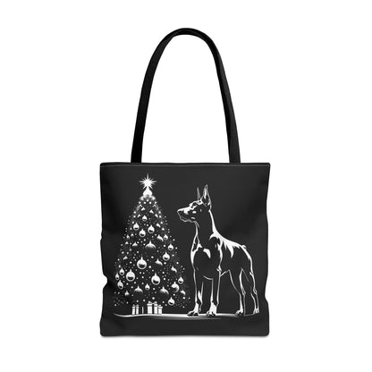 Doberman Christmas Tree Tote Bag
