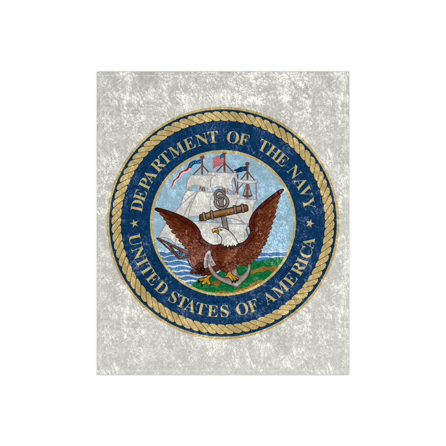 US Navy Crushed Velvet Blanket