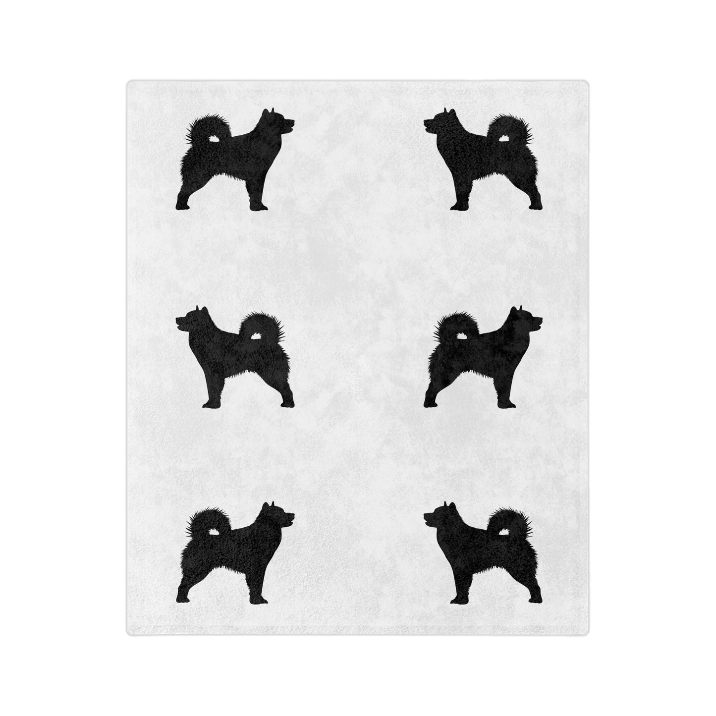 Malamute Silhouette Velveteen Microfiber Blanket