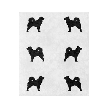 Malamute Silhouette Velveteen Microfiber Blanket