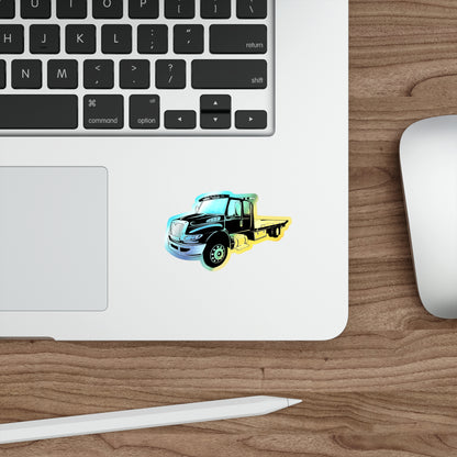 Flatbed Tow Truck Holographic Sticker