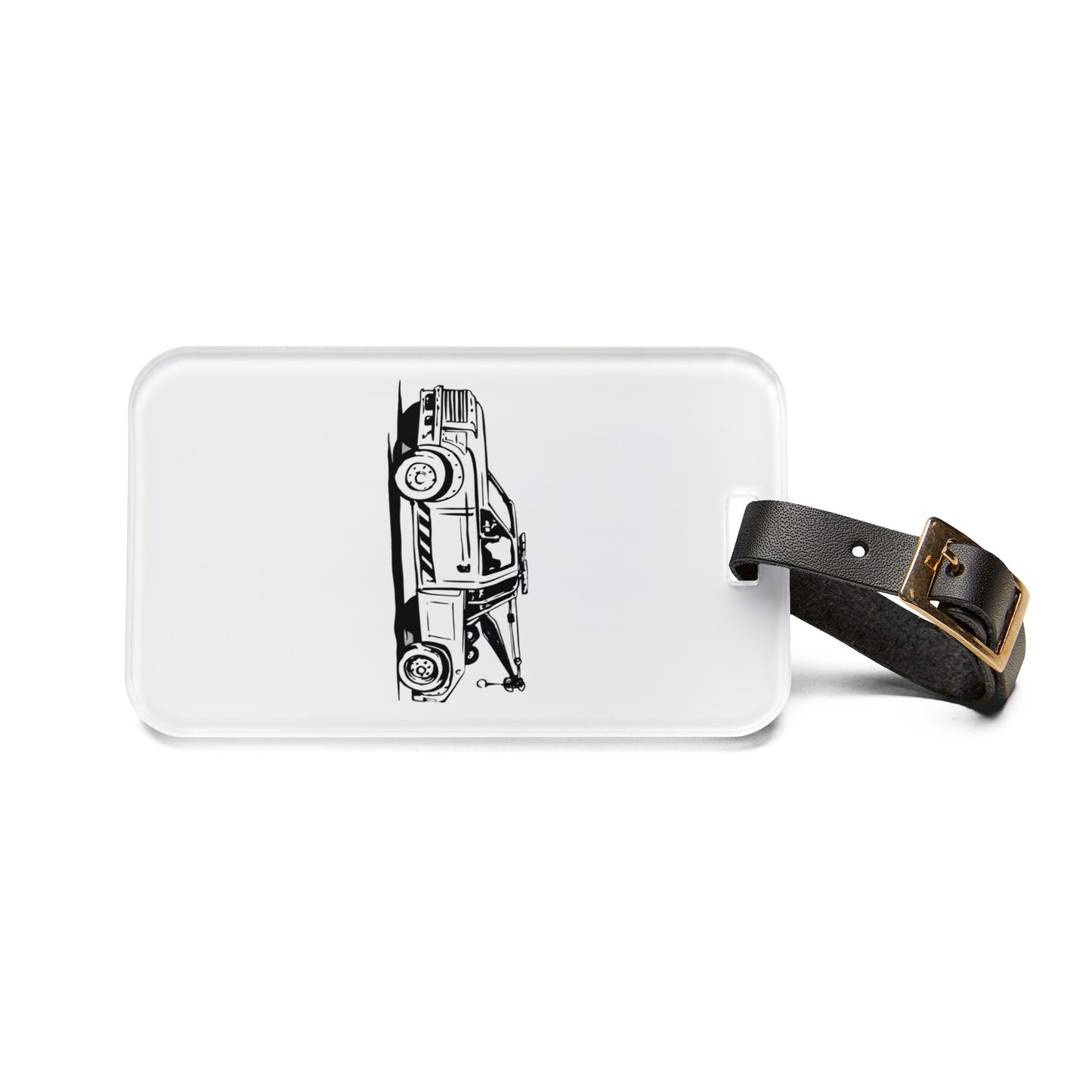 Wheel Lift Tow Truck Leather Strap Luggage Tag