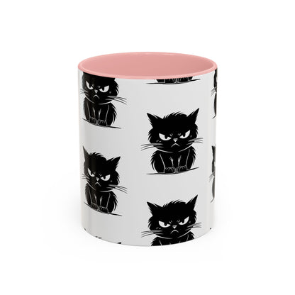 Angry Cat 2-Tone Coffee Mug