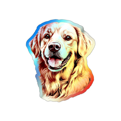 Golden Head Holographic Sticker