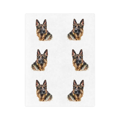 German Shepherd Head Velveteen Microfiber Blanket