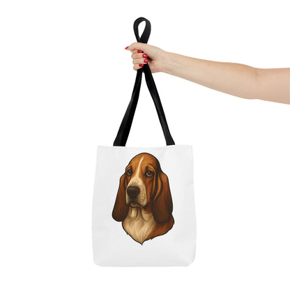Basset Hound Head Tote Bag