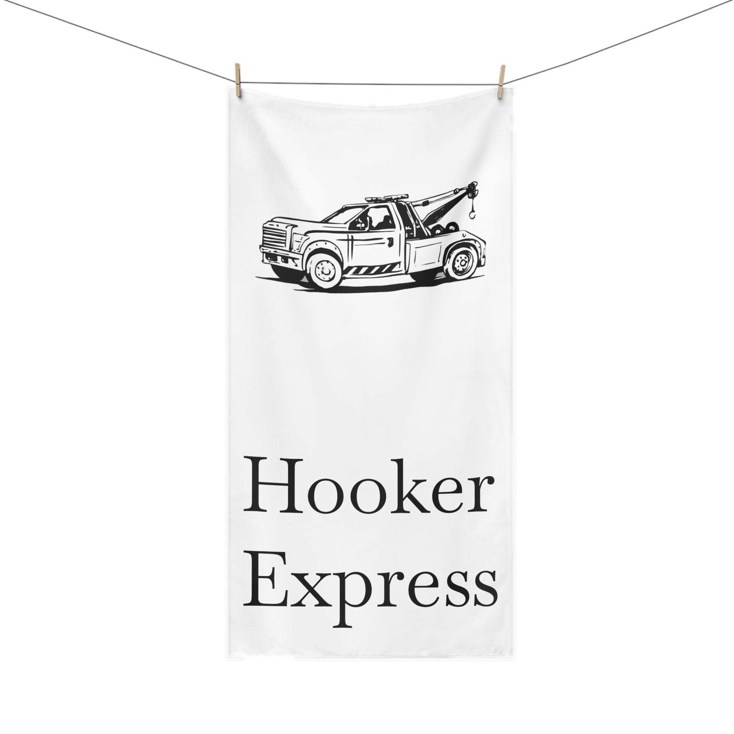 H**ker Express Wheel Lift Tow Truck Mink-Cotton  Beach Towel