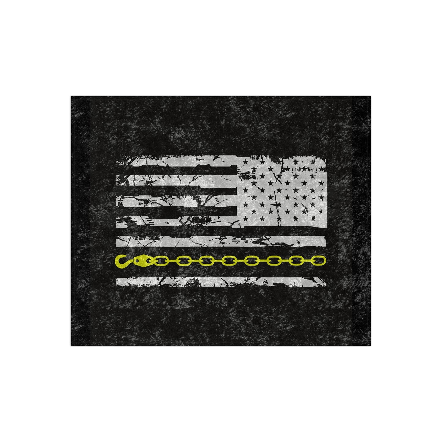 Thin Yellow Line Crushed Velvet Blanket