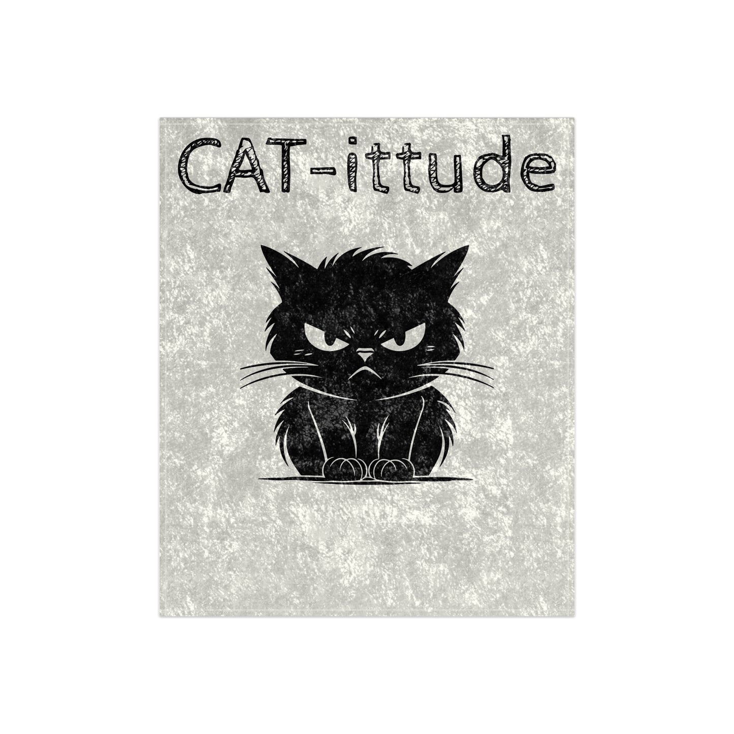 CAT-ittude Crushed Velvet Blanket