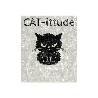 CAT-ittude Crushed Velvet Blanket