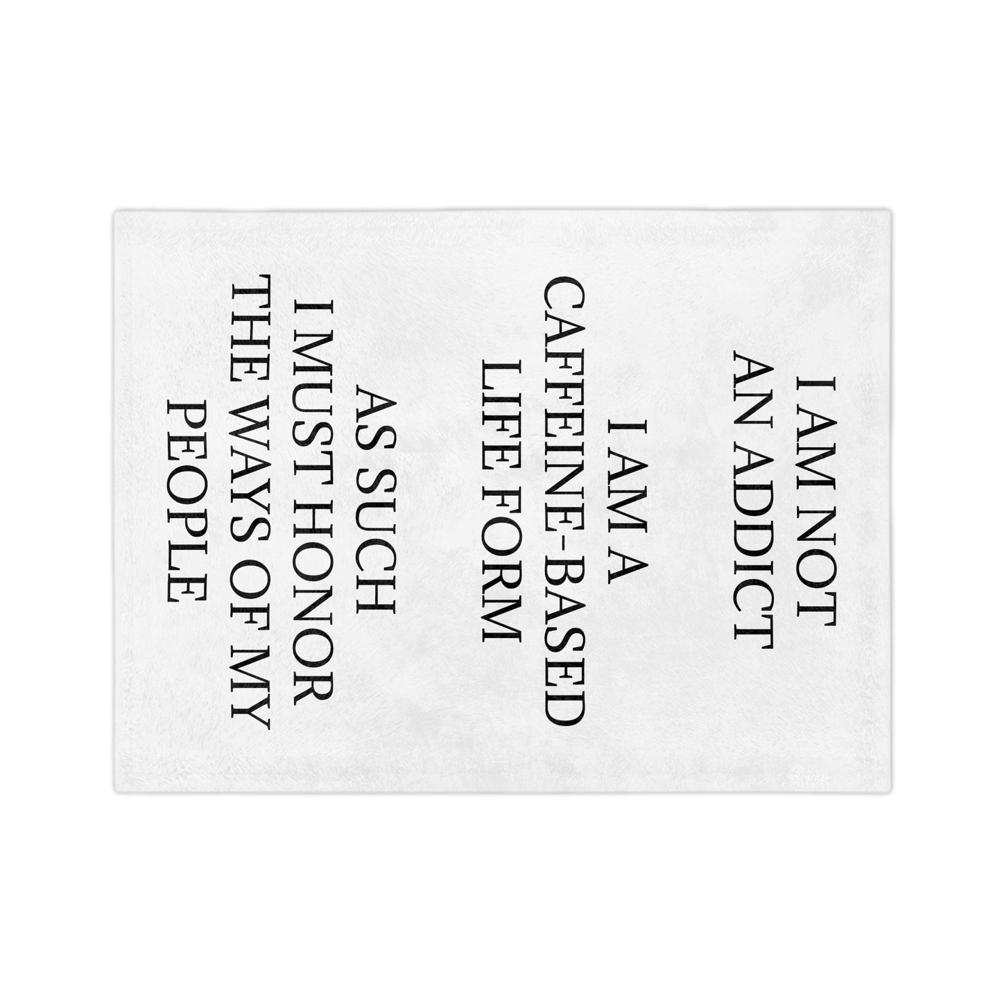 Not An Addict Velveteen Microfiber Blanket