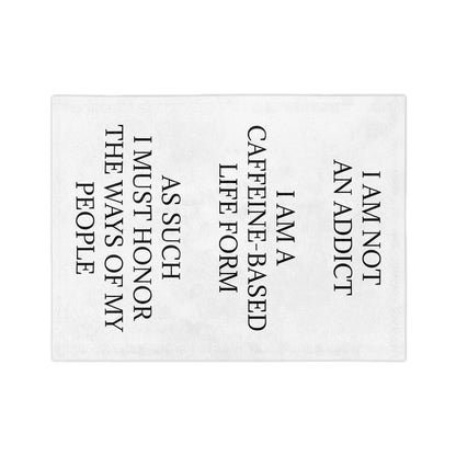 Not An Addict Velveteen Microfiber Blanket