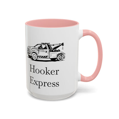 H**ker Express Wheel Lift Tow Truck 2-Tone Coffee Mug
