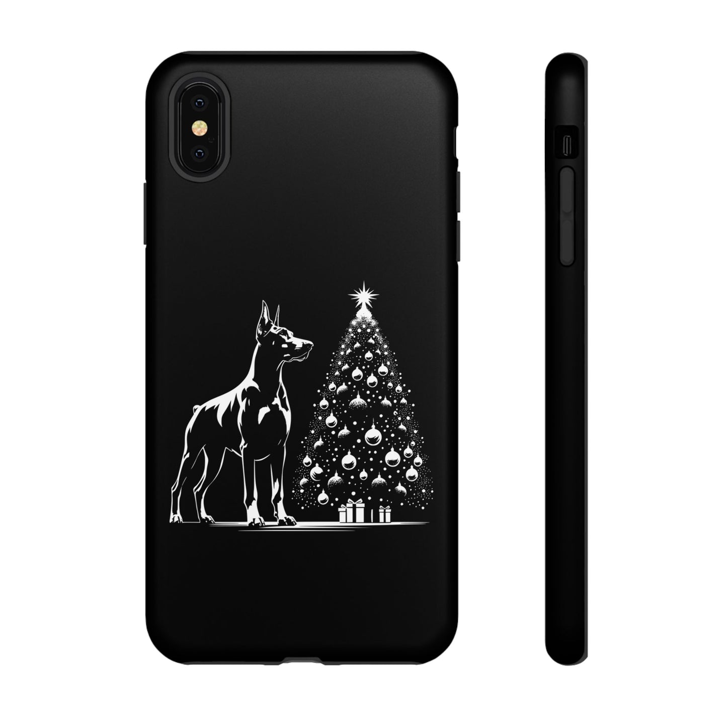 Doberman Christmas Tree iPhone Case