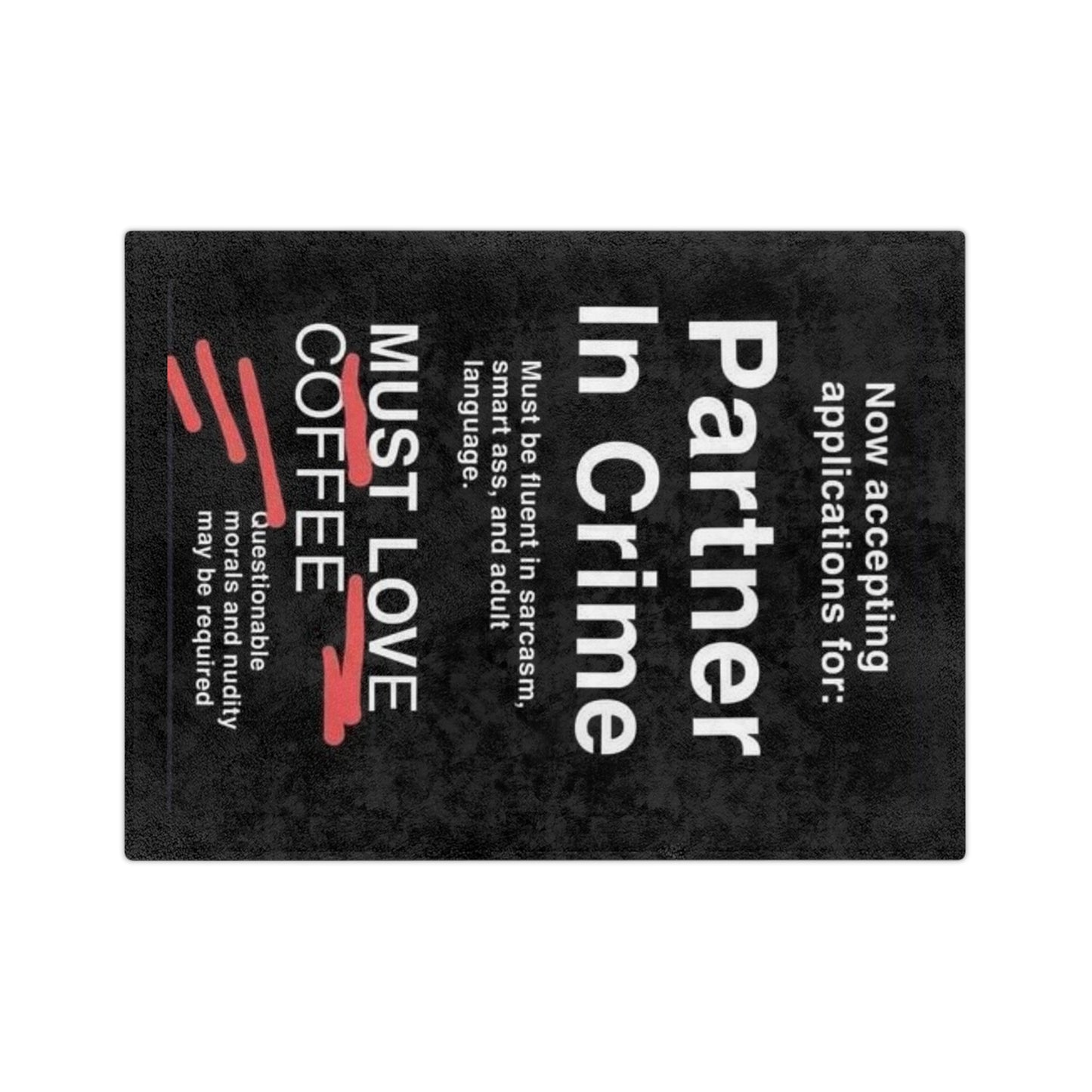 Partner In Crime Velveteen Microfiber Blanket