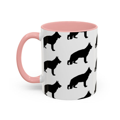 German Shepherd Silhouette 2-Tone Coffee Mug