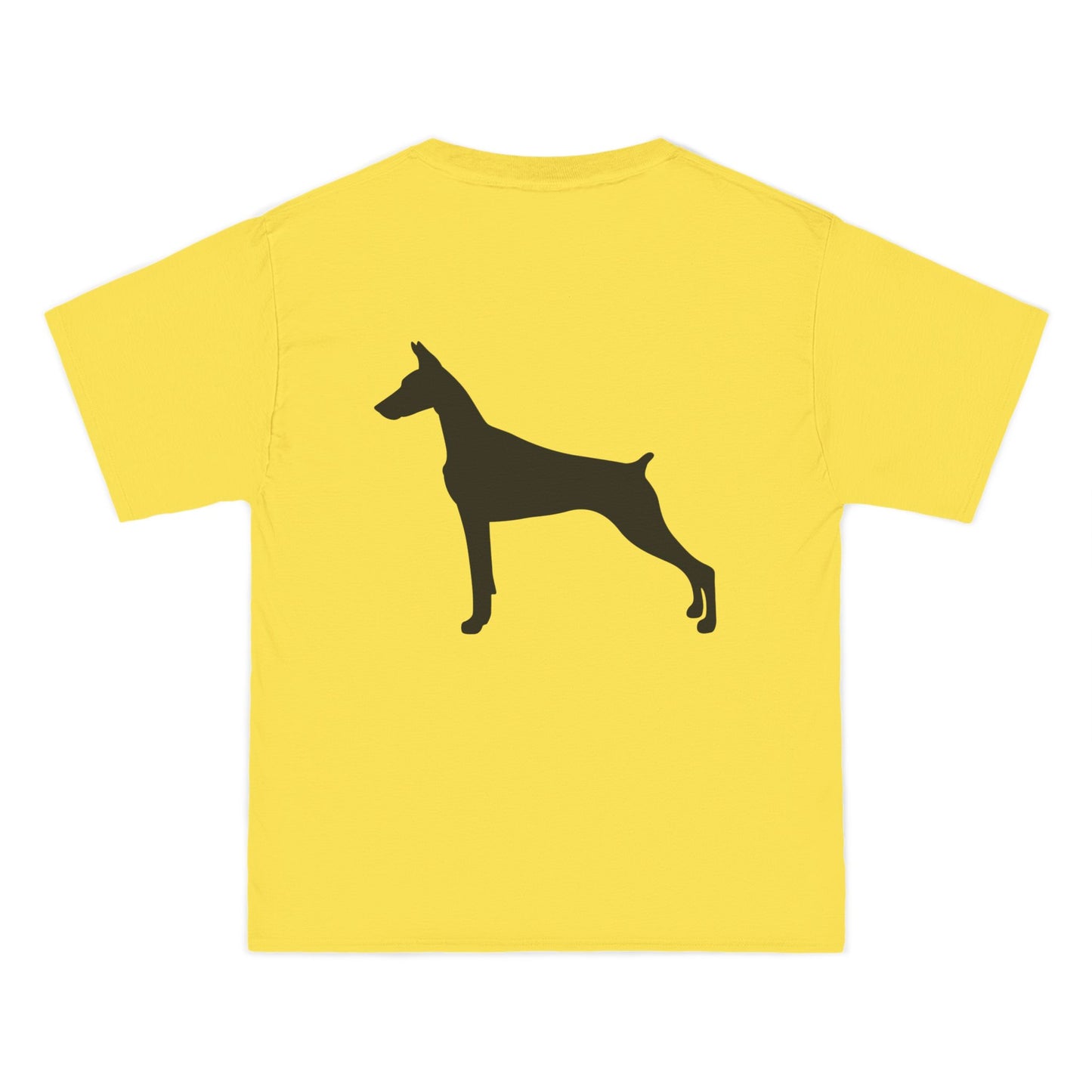Doberman Silhouette Men's Short-Sleeve Crewneck Tee