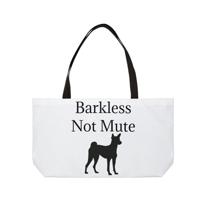 Barkless Not Mute Weekender Tote Bag
