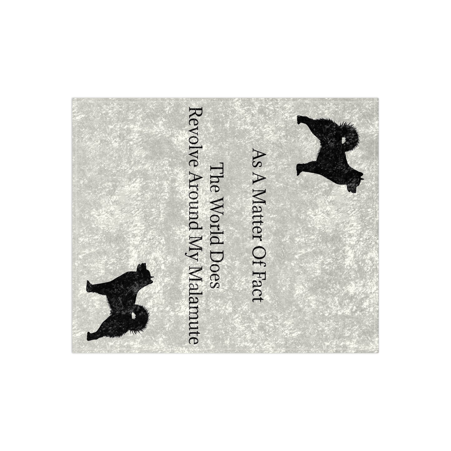 Matter Of Fact Malamute Crushed Velvet Blanket