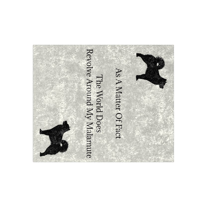 Matter Of Fact Malamute Crushed Velvet Blanket