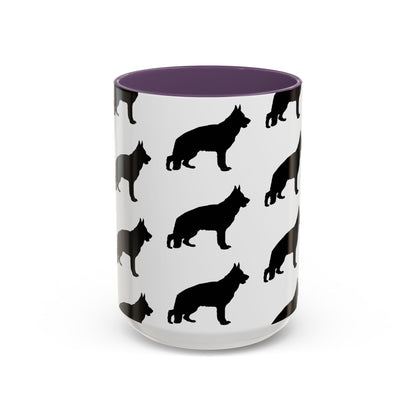 German Shepherd Silhouette 2-Tone Coffee Mug