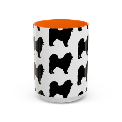 Samoyed Silhouette 2-Tone Coffee Mug